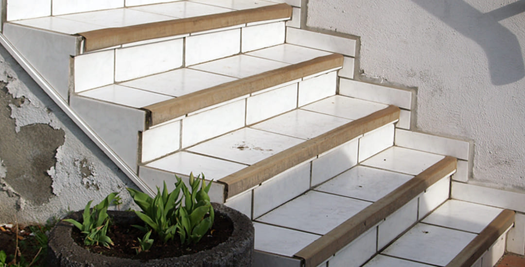 Außentreppe vor der Sanierung Würzburg